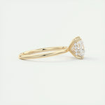 2.08 CT Princess Hidden Halo Moissanite Engagement Ring 9