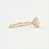 2.08 CT Princess Hidden Halo Moissanite Engagement Ring 9