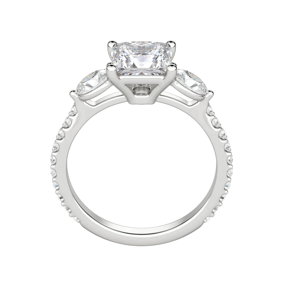 
                  
                    2.78 CT Princess 3 Stone Moissanite Engagement Ring
                  
                