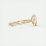 2.10 CT Radiant Cut Pave Style Moissanite Engagement Ring 10