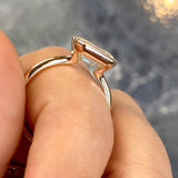 1.91 CT Emerald Half Bezel Solitaire Moissanite Engagement Ring 28
