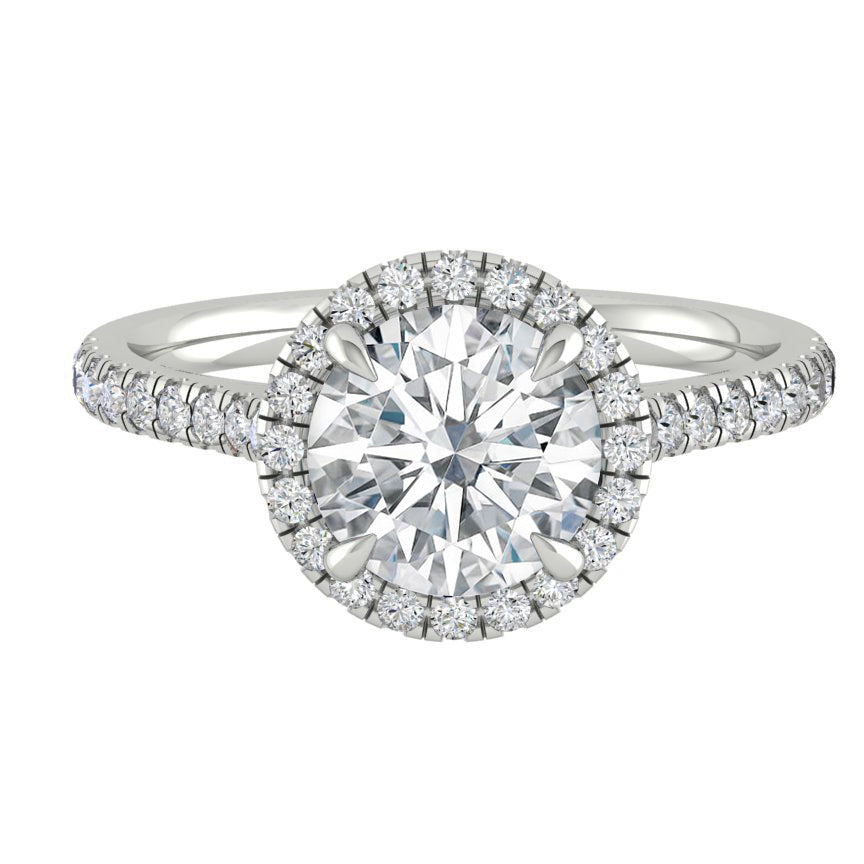 
                  
                    1.5 CT Round Cut Halo Pave Moissanite Engagement Ring 6
                  
                