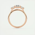 1.91 CT Emerald Cut Three Stone Moissanite Engagement Ring 21