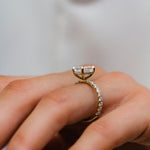 3.50 CT Oval Hidden Halo & Pave Moissanite Engagement Ring 3