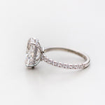 5.0 CT Oval Cut Hidden Halo Moissanite Engagement Ring 3