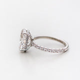 5.0 CT Oval Cut Hidden Halo Moissanite Engagement Ring 3