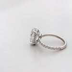 5.0 CT Oval Cut Hidden Halo Moissanite Engagement Ring 4