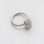 5.0 CT Oval Cut Hidden Halo Moissanite Engagement Ring 1
