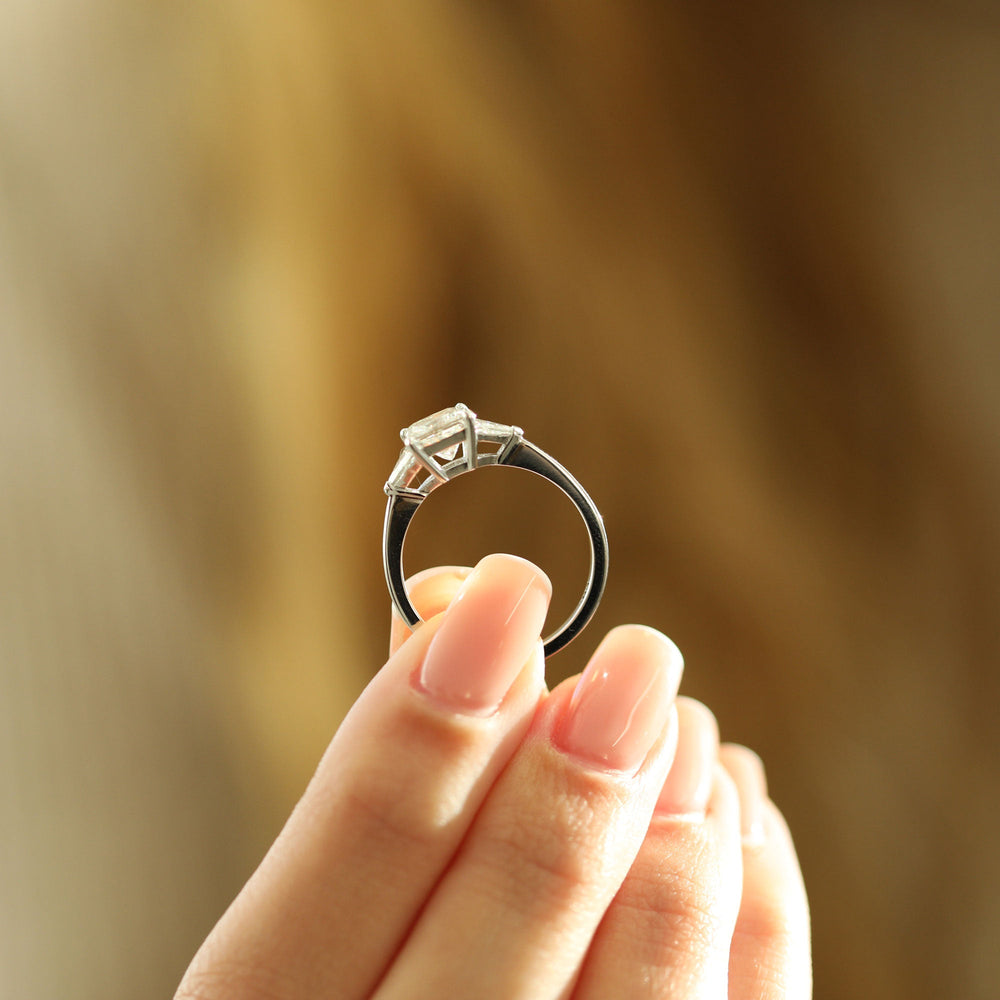 
                  
                    1.18 CT Princess 3 Stones Moissanite Engagement Ring
                  
                