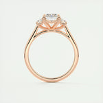 1.91 CT Emerald Cut Three Stone Moissanite Engagement Ring 22