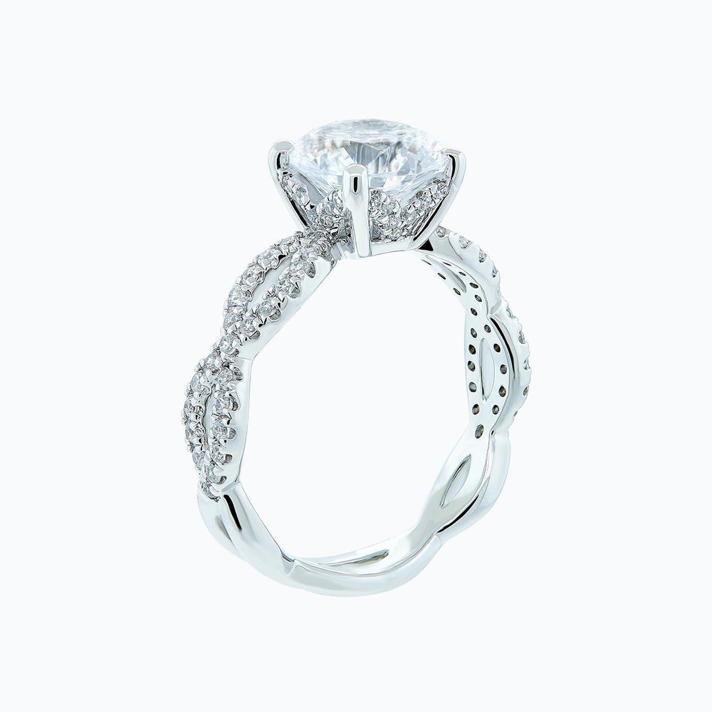 
                  
                    2.0 CT Round Shaped Moissanite Solitaire Twisted Engagement Ring
                  
                