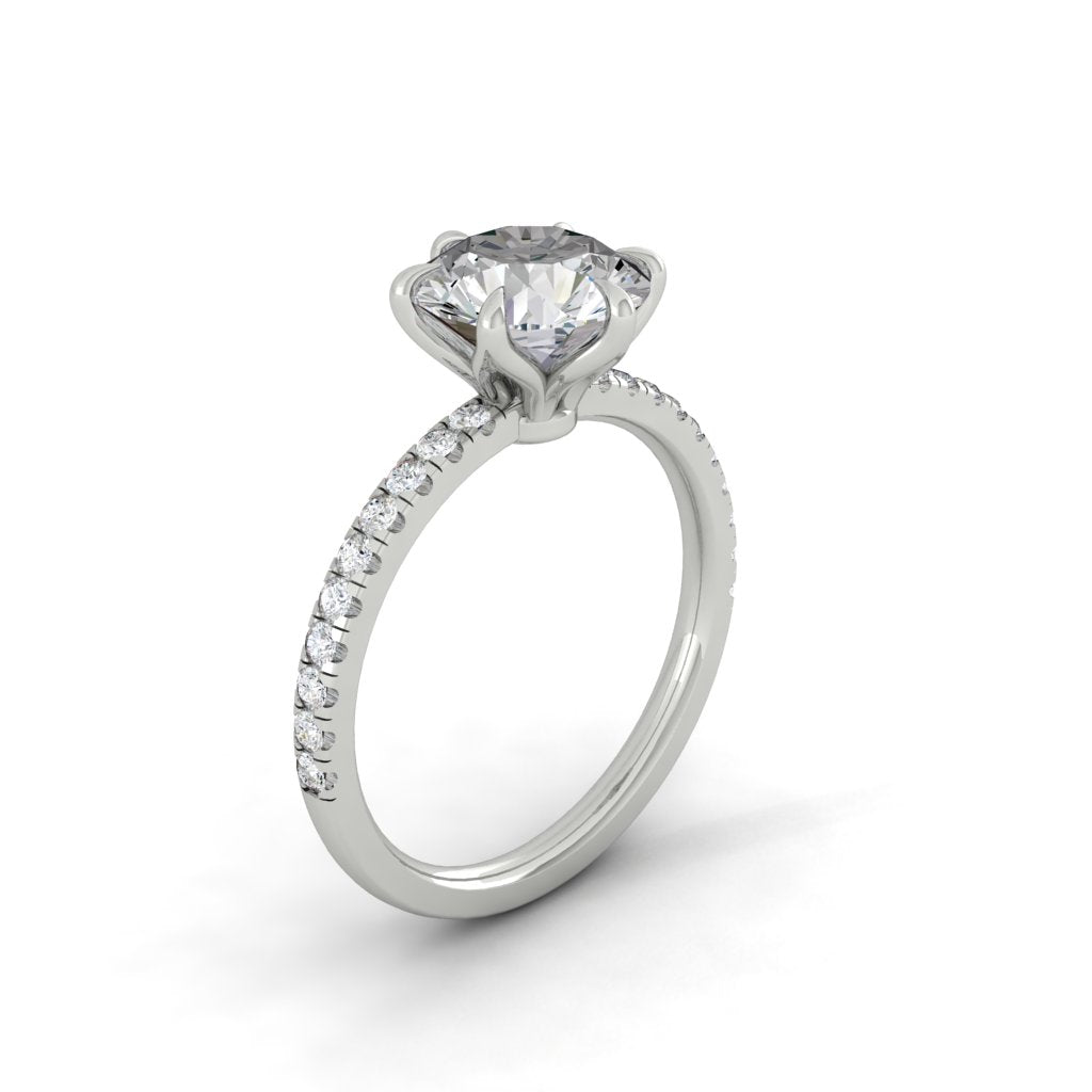 
                  
                    1.85 CT Round Cut Hidden Halo Pave Moissanite Engagement Ring 7
                  
                