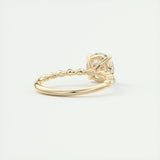 2.0 CT Round Pave Moissanite Engagement Ring 10
