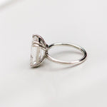5.60 CT Emerald Cut Double Prong Solitaire Moissanite Engagement Ring 4