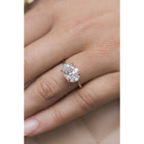 3.50 CT Oval Solitaire Moissanite Engagement Ring 5