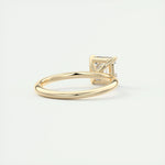 2.03 CT Asscher Cut Solitaire Moissanite Engagement Ring 10