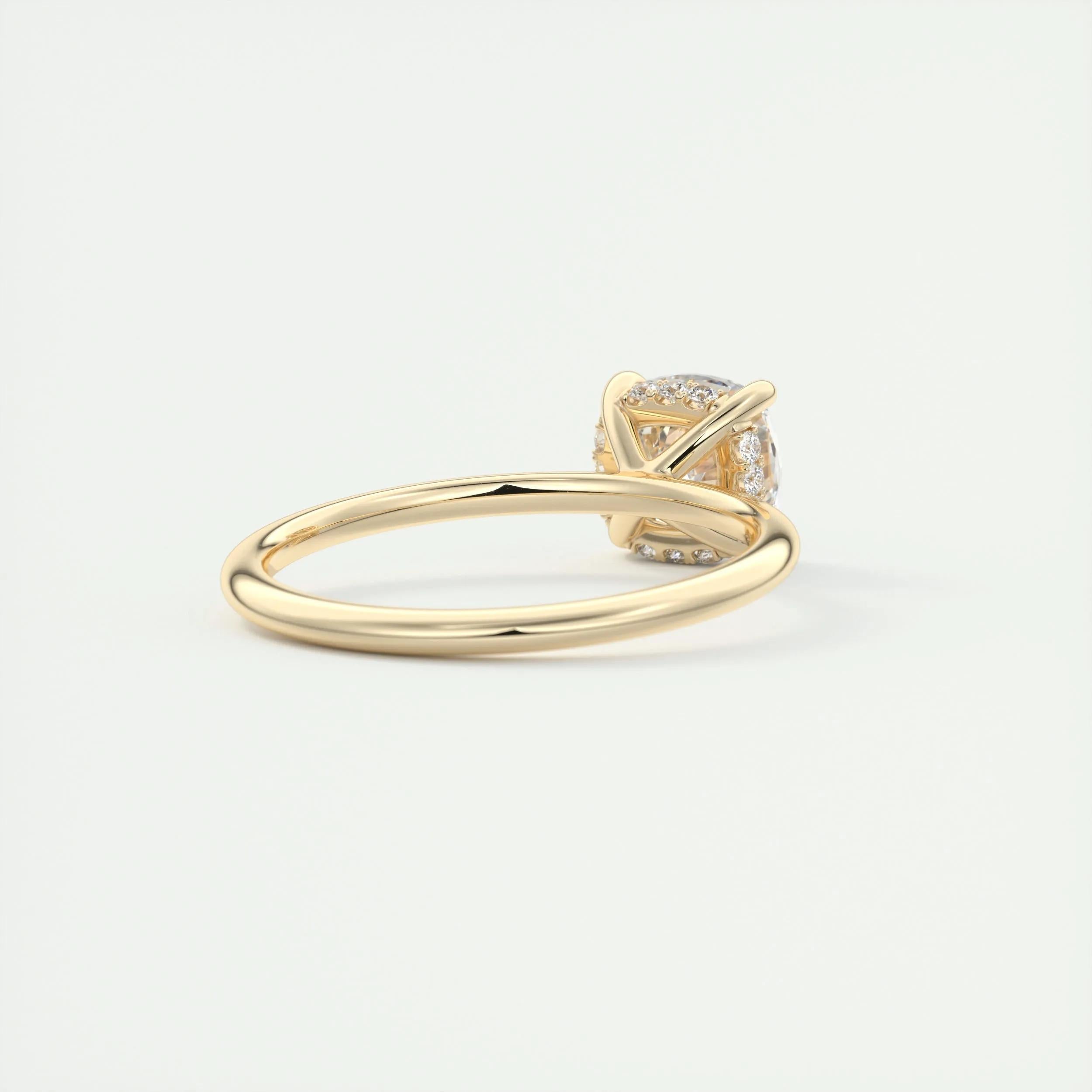 2.15 CT Cushion Hidden Halo Moissanite Engagement Ring 10
