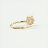 2.0 CT Round Cut Solitaire Moissanite Engagement Ring 10