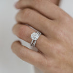 2.50 CT Round Cut Hidden Halo Moissanite Engagement Ring 8