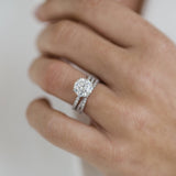2.50 CT Round Cut Hidden Halo Moissanite Engagement Ring 8