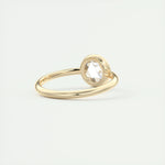 1.19 CT Round Rose Cut Bezel Moissanite Engagement Ring 10