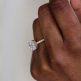 2.80 CT Cushion Hidden Halo Moissanite Engagement Ring 4