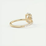 1.91 CT Oval Cut Pave Moissanite Engagement Ring 11