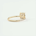 2.15 CT Cushion Cut Pave Moissanite Engagement Ring 10