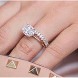 4.0 CT Oval Solitaire Moissanite Engagement Ring 6