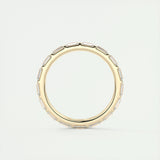 1.02 Baguette Cut Bar Setting Moissanite Bridal Wedding Band 9