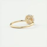 2.0 CT Round Hidden Halo Moissanite Engagement Ring 10