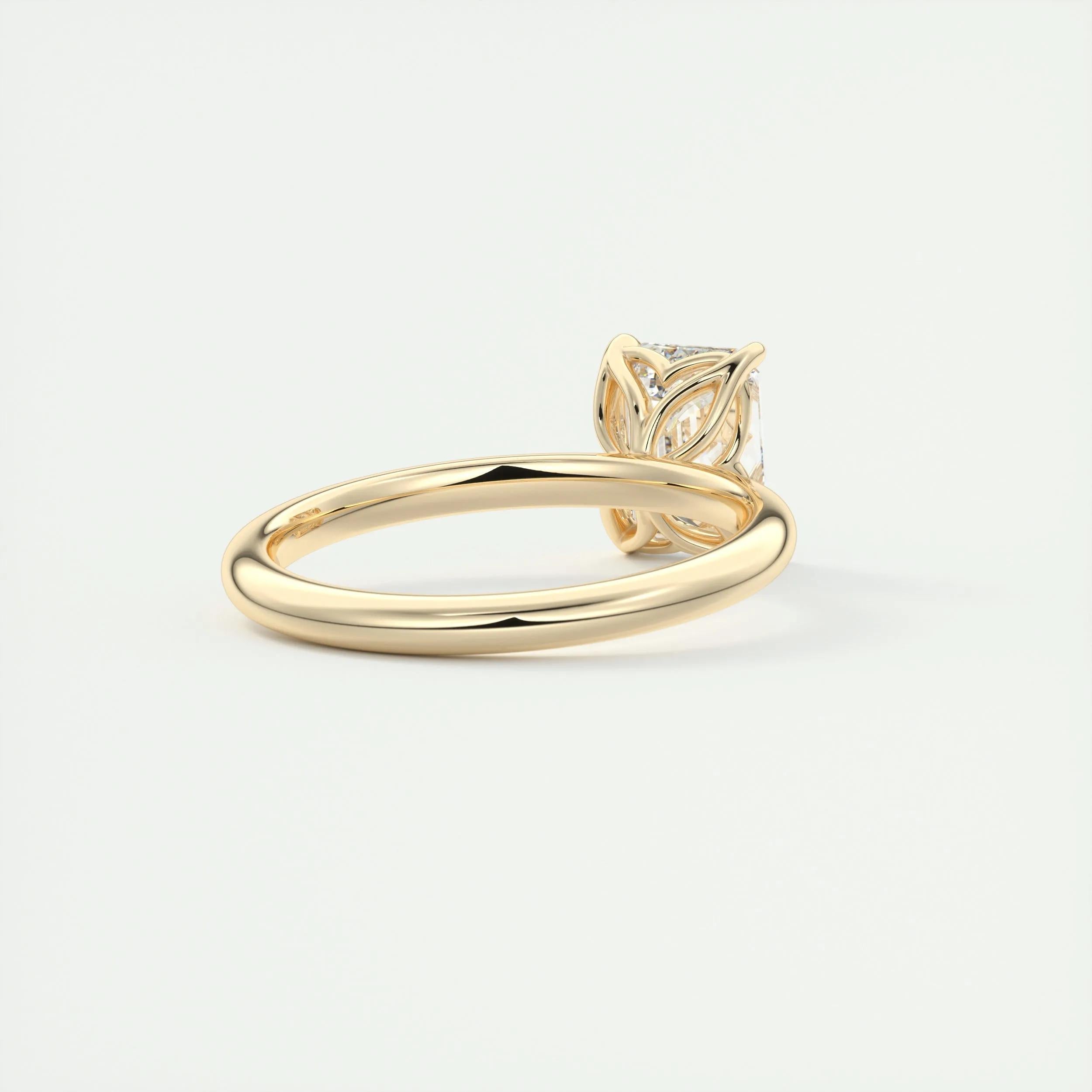 1.91 CT Emerald Cut Solitaire Moissanite Engagement Ring 10