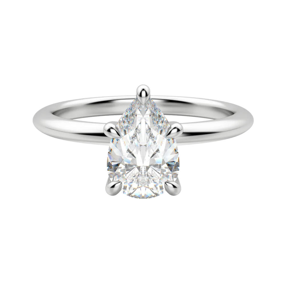 
                  
                    1.33 CT Pear Solitaire Moissanite Engagement Ring With Hidden Halo Setting 4
                  
                
