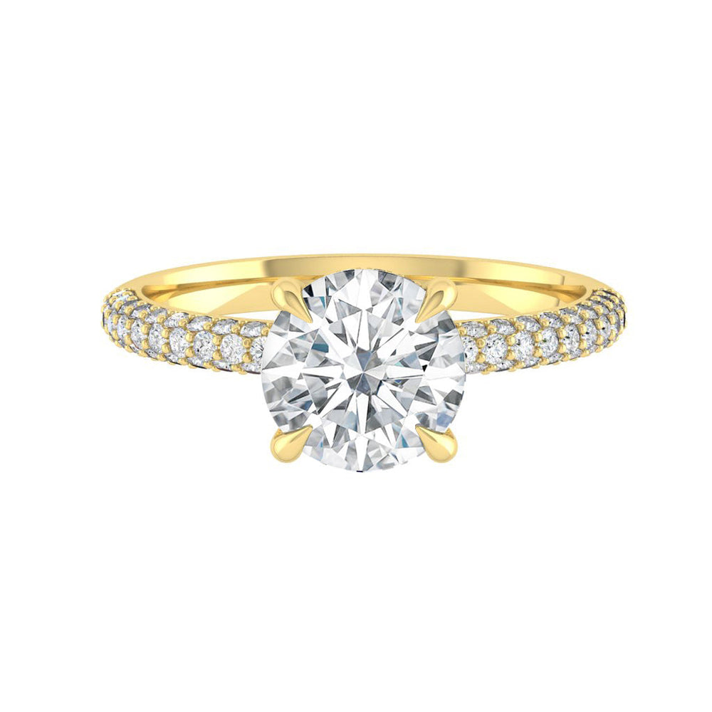 
                  
                    1.85 CT Round Cut Hidden Halo Pave Moissanite Engagement Ring 5
                  
                