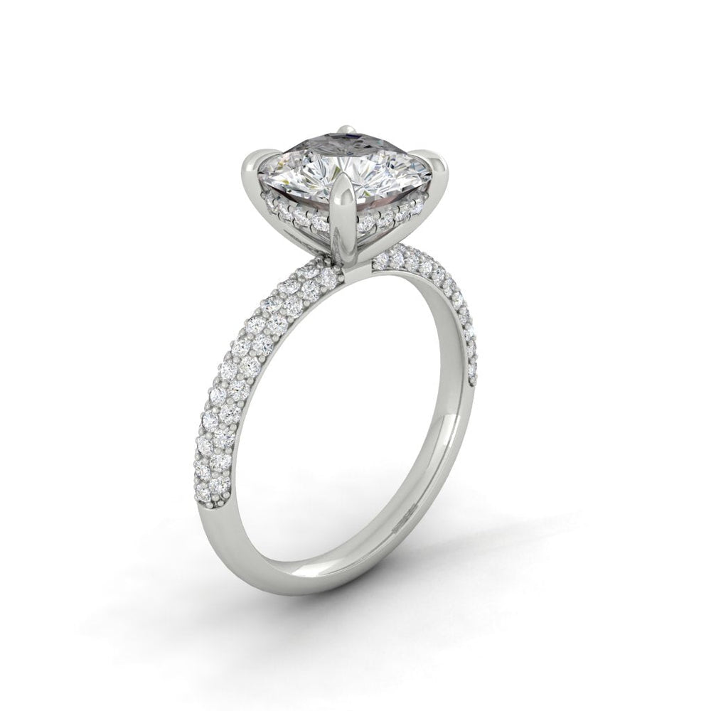 
                  
                    1.7 CT Cushion Hidden Halo Pave Moissanite Engagement Ring 5
                  
                