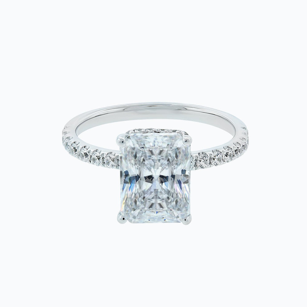 
                  
                    3.0 CT Radiant Shaped Moissanite Solitaire Pave Setting Engagement Ring
                  
                