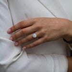 3.10 CT Round Pave Moissanite Engagement Ring 2