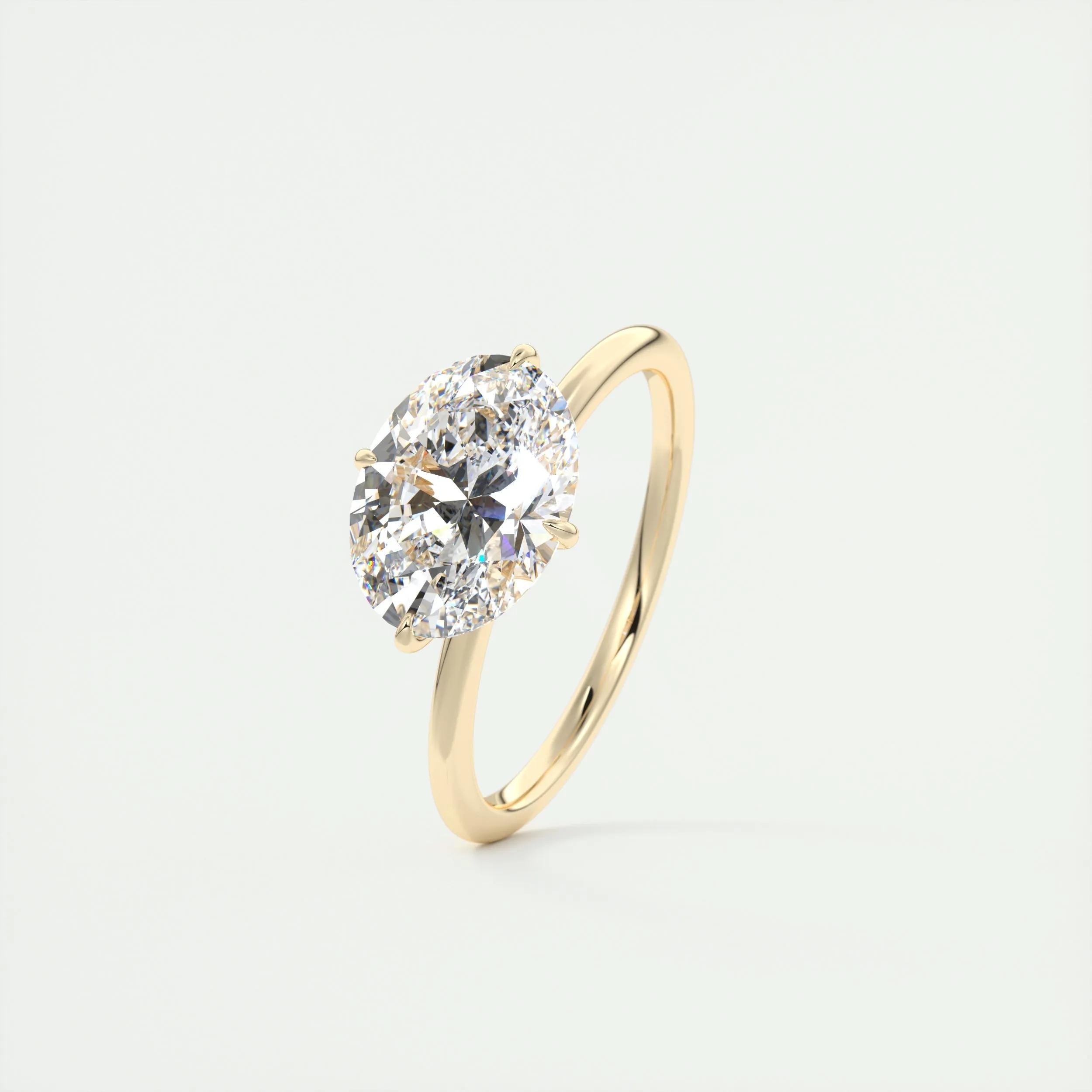 1.91 CT Oval Hidden Halo Moissanite Engagement Ring 10