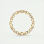 2.25 Oval Cut Half Bezel Moissanite Bridal Wedding Band 11