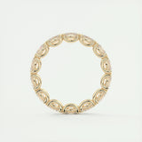2.25 Oval Cut Half Bezel Moissanite Bridal Wedding Band 11