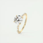 2.0 CT Round Pave Moissanite Engagement Ring 11