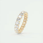 3.15 TCW Oval Cut Shared Prong Moissanite Bridal Wedding Band 10