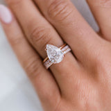 3.20 CT Pear Solitaire Moissanite Engagement Ring 4