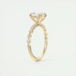 2.15 CT Cushion Cut Pave Moissanite Engagement Ring 13