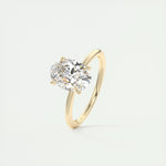 1.91 CT Oval Cut Solitaire Moissanite Engagement Ring 12