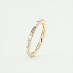 1.02 Baguette Cut Bar Setting Moissanite Bridal Wedding Band 8