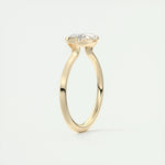 1.98 CT Marquise Half Bezel Solitaire Moissanite Engagement Ring 13
