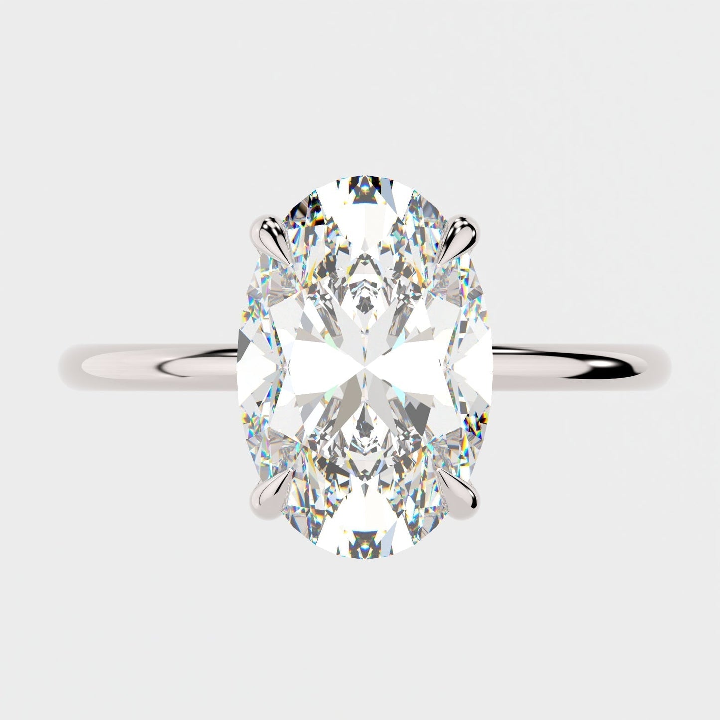 
                  
                    4.0 CT Oval Solitaire Moissanite Engagement Ring 4
                  
                