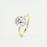 2.0 CT Round Cut Half Bezel Solitaire Moissanite Engagement Ring 11