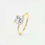 2.15 CT Cushion Hidden Halo Moissanite Engagement Ring 11